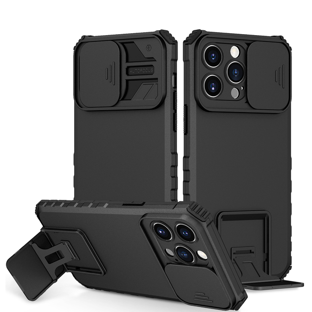 Grade Bumpers Armor Cove Slide Camera Lens Protect Cell Phone Case for iPhone 14 13 11 12 Pro Max XS Max XR X 8