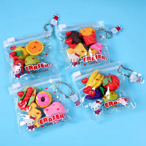 Gommes créatives en forme de fruits KFC pour étudiants, motif alimentaire mignon, ensemble promotionnel, petits récompenses de papeterie pour enfants - Product Image 2