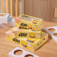 Boîte d'emballage pour gâteau roulé en carton kraft blanc avec fenêtre transparente pour la boulangerie, les desserts et l'emballage alimentaire