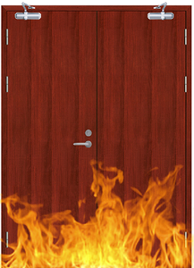 Fabrika fiyat yangına dayanıklı otel kapıları ahşap apartman kapıları yanmaz sıcak satış toptan fiyat ahşap yanmaz kapı - Product Image 5