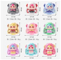 Romantique Miniature Mignon Dessin Animé Lapin Lapin Série Bébé Trois 3d Floqué Enfants Cadeau Pendentif Poupée pour Enfants Chanceux Aveugle Sac