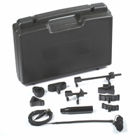 MU100 Ensemble complet Vente populaire Microphone musical multifonctionnel avec 8 pinces de micro pour instruments et adaptateur d'alimentation fantôme XLR
