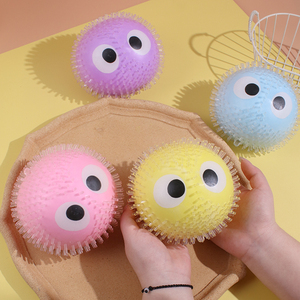 Wholesale TPR YoYo Squishy <b>Hedgehog</b> Flashing Squeeze Spiky Ball Anti-stress Relief Decompression Vent Fidget <b>Toy</b> - Product Image 6