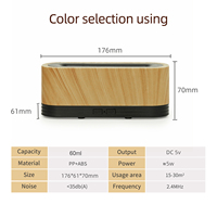Diffuseur d'arômes TST-1420 ovale lisse de 100 ml, contrôlé par application, avec design de table ou portable