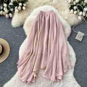 Falda Recta de Cintura Imperio para Mujer, Verano 2025, Informal, Transpirable, de Spandex/Poliéster, Elegante, Venta al Por Mayor - Product Image 3