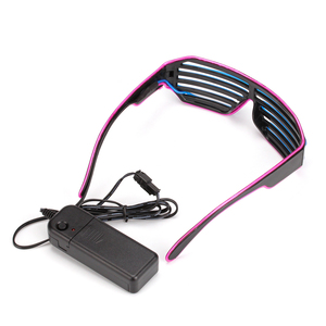 Obturador Light Up Gafas LED Gafas de sol EL Wire Neon Rave Gafas para discotecas Fiesta Mascarada Cosplay - Product Image 6