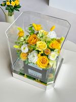 Monet Tuin Geconserveerde Rozen Eeuwige Eeuwige Rozenbloemen In Acryl Box Voor Valentijnsdag Moederdag Verjaardag