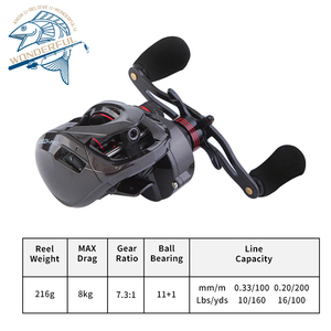 Carrete de pesca para agua dulce, accesorio de Metal EVA impermeable, mano izquierda y derecha, máximo arrastre de 8kg, 7,3: 1 11 + 1BB - Product Image 3