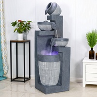 Fuente de Agua en Cascada de Resina para Interiores y Exteriores, Decoración para Jardín y Hogar, 35x35x116CM, Origen China
