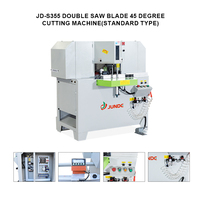 JUNDE JD-S355 Máquina de Corte Circular de Perfil de Aluminio de Doble Cabezal a 45 Grados para Fabricación de Ventanas y Puertas