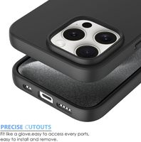 Coque de protection souple en TPU pour iPhone 18 17 16 15 14 13 12 11 Pro Max Plus, fine, noire mate, durable et légère