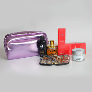 Custom nuovo Shinny Travel zip in pelle per il trucco cosmetico per Make up Bag da donna - Product Image 4