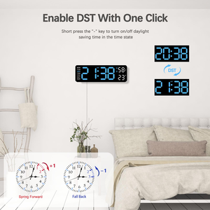 Modern Plastic LED Atmosphere <b>Light</b> Digital Wall Clock <b>Timer</b> Home Decor Multi-Functional LUMINOVA Living Room - Product Image 4