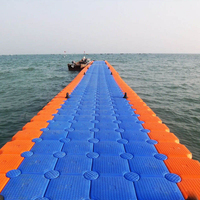 Pont flottant modulaire en plastique durable OEM ODM, plateforme à étais, ponton marin, quai flottant pour jet ski