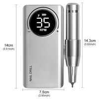 Perceuse à ongles portable rechargeable par USB 35000 tr/min polisseuse à ongles électrique avec mèches à ongles