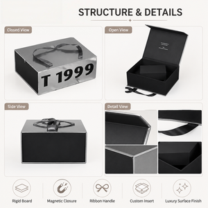 Caja de Regalo de Lujo Personalizada con Sello FX, Reciclada, Adecuada para Empacar Regalos de Alta Gama y Otras Categorías de Productos de Lujo Ligero - Product Image 3