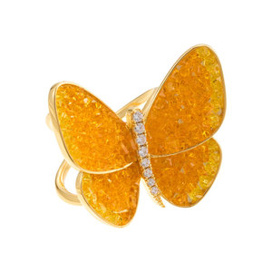 My Muyu <b>Red</b> Crystal Butterfly <b>Scarf</b> Buckle Wing Shape Fashion Trend Insect Design K00084 - Product Image 5
