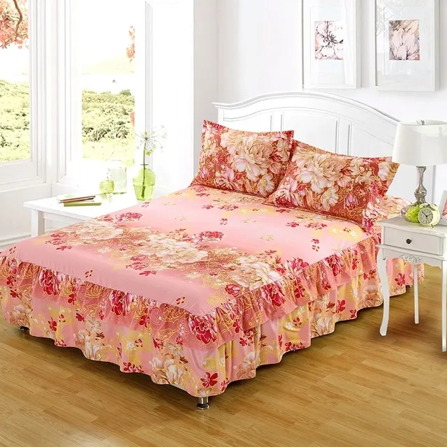 Bed Fitted Sheet Bedspread Cover Ruffle Spread Covers With Skirts For Queen Beds Modern Bed Skirt