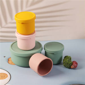 Boîte à lunch en silicone de qualité alimentaire avec compartiments séparateurs, compatible micro-ondes, multifonctionnelle, style américain, pour la rentrée scolaire et la cuisine - Product Image 6