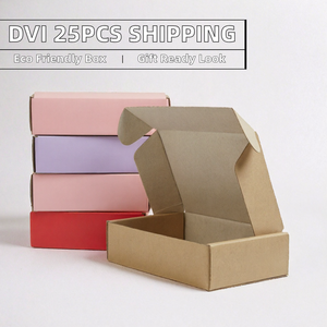 DVI Book Shaped Shipping Folders 25pcs Per Bundle <b>Cheap</b> Brown Corrugated Cardboard with Sponge Lining for Small Business - Product Image 2