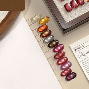 AILANUO Set de Esmaltes de Gel UV Veganos y Ecológicos de 12 Colores Yanzhen Qing Feng Shui-Efecto Ojo de Gato, No Tóxicos, 15ml, para Salón y Uso Personal (OEM) - Product Image 2