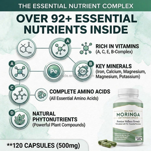 ราคาโรงงาน รับผลิตฉลากแบรนด์ตามสั่ง ผงใบมะรุมบริสุทธิ์ 100% สารสกัดแคปซูลสารต้านอนุมูลอิสระ ISO9001 GMP 120 - Product Image 5