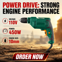 Perceuse électrique filaire OEM 110V pour le perçage du bois et du métal, outil électrique manuel pour la maison et l'industrie