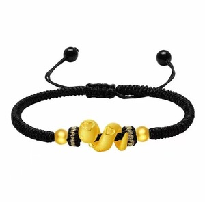 Valentine's Day Jewelry Chinese Style Snake Charm <b>Bracelet</b> Handmade Braided <b>Red</b> Black Rope Handmade Adjustable Couple <b>Bracelet</b> - Product Image 6