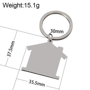 Llavero de Metal con Forma de Casa, Personalizable con Logotipo, de Acero Inoxidable, para Hombre y Mujer, Regalo - Product Image 2