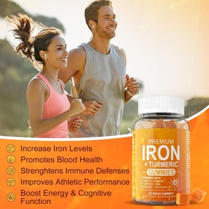 Gomitas Premium de Hierro + Cúrcuma, Vitamina C, Complejo <span class=keywords><strong>B</strong></span>, Zinc, Selenio, Ácido Fólico, Suplemento Diario de Hierro, Apoyo Energético, Salud Inmunológica - Product Image 2