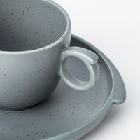 Tasses à café italiennes en porcelaine, verres dentelés, de couleur aléatoire, pour le café