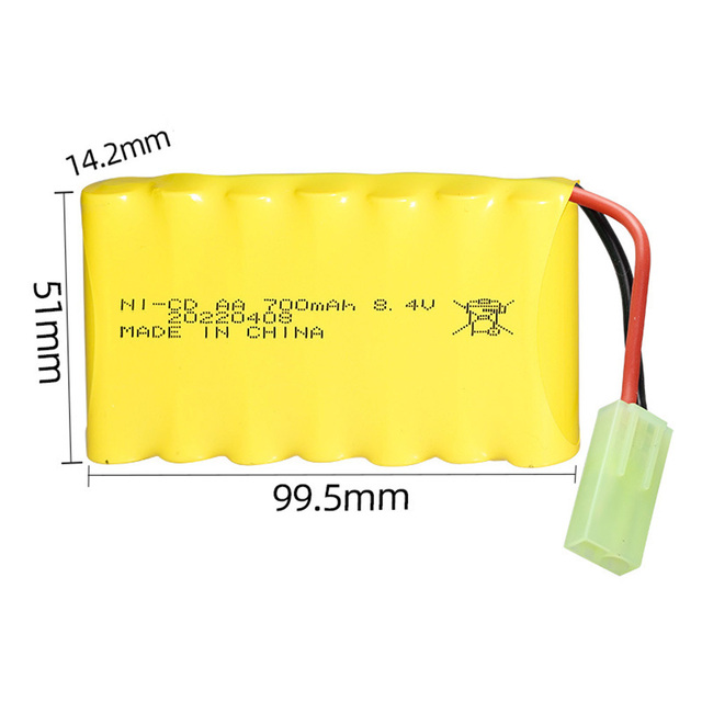 Factory Price 8.4V Ni-Cd AA Rechargeable Battery 700mAh Nicd Battery Pack for Flashlight