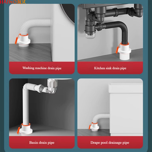 Tubo de drenaje de plástico ABS para fregadero de cocina, válvula de reflujo, tapón maravilloso, trampa, drenaje de suelo, prevención de olores, accesorios para fregadero de baño - Product Image 5