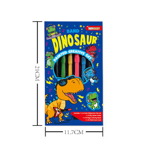 Nuevo Set de <span class=keywords><strong>Libro</strong></span> para Colorear con Pegatinas Hinchables Reutilizables de <span class=keywords><strong>Dinosaurios</strong></span>, Diseño Creativo de Escenas, Plegable en Tres Partes, para Niños y Estudiantes - Product Image 6