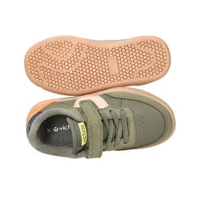 Sneakers per Bambini Victoria Verde Oliva e Arancione con Chiusura in Velcro, Scarpe Casual - Product Image 6