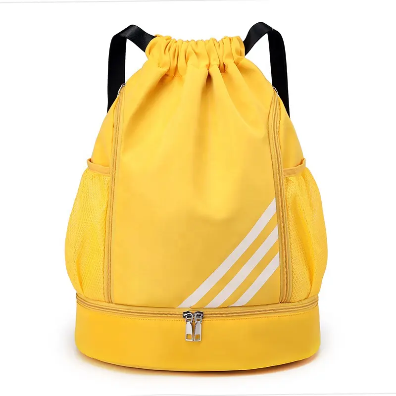 Simpatybag di alta qualità sport promozionali nuovo personalizzato 420d poliestere impermeabile con coulisse borsa da palestra zaino