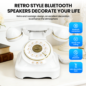 Téléphone rétro sans fil Bluetooth avec assistant vocal - Prêt à être expédié, design de bureau, couleur optionnelle/personnalisée - Product Image 6