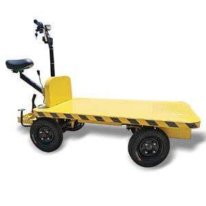 Truk tangan listrik profesional, Platform 150x80cm, kapasitas 1000kg, kursi & dudukan, 4 roda - Product Image 2