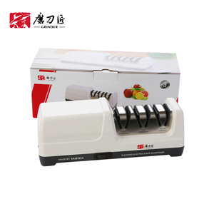 جهاز شحذ سكاكين كهربائي احترافي بحواف 20 درجة مع مواد كشط وراتنج ماسي وأدلة زاوية دقيقة ، 3 مراحل ، أبيض - Product Image 6