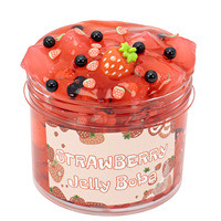 Pâte à modeler transparente grande capacité pour enfants, à base de gelée de fruits et de pulpe de noix de coco, vente en gros