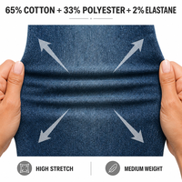 Jean taille haute à ourlet effiloché et jambe large pour femme, pantalon en denim ample et très extensible, vente en gros usine