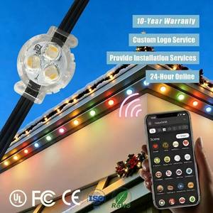 Programmable 12V 24V 36V Permanent Outdoor <b>Point</b> <b>Lights</b> UCS2904 IP68 Waterproof Christmas Holiday Lighting for Eave - Product Image 1