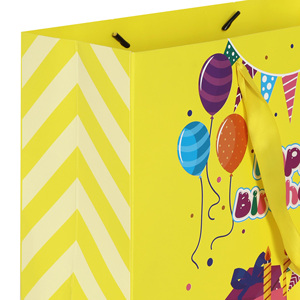 Colorful Birthday Cake Paper Gift <b>Bag</b> Wide Bottom Foldable Structure Manufacturer Vietnam ISO Certified Packaging <b>Bag</b> Manufactur - Product Image 4