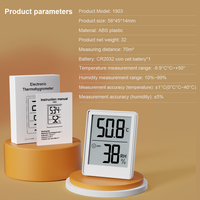 Mini compteur d'humidité de température à montage mural numérique affichage LCD thermomètre hygromètre pour Station météo intérieure et extérieure