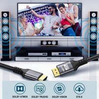 Cable HDTV 4K 2.0 de 18 Gbps de Alta Velocidad, Cable Trenzado 4K60Hz HDR EARC para PS5, Xbox, Smart TV, Kit Hub