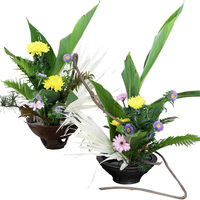 Céramique Fleur Assiette Bol Fleur Style Chinois Kenzan Arrangement De Fleurs Ustensiles Chemin Rétro Aquaculture Culture Décoration