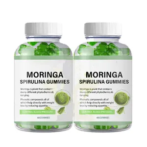Private Label Immune Support Booster Energy Moringa Wheatgrass kelp Blend Hawaiian Chlorella Spirulina Gummies