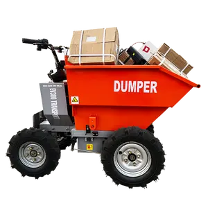 Zhongtuo 0.3ton 300kg Heavy Duty Construction Mini Transporter Power Wheelbarrow For Gardening Landscaping Mini Dumper