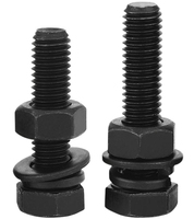 Vis à tête hexagonale haute résistance KH OEM 10.9/12.9 en acier au carbone ANSI ASME DIN SAE DIN933/DIN931 ISO, finition brute, oxyde noir