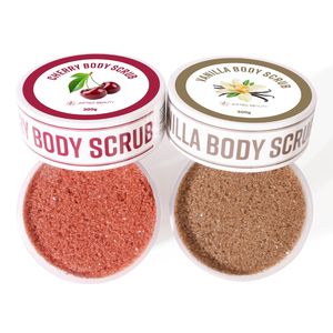 Gommage exfoliant pour le visage et le corps à la cerise et à la vanille biologique naturelle JMFREE avec logo personnalisé, éclaircissant et illuminant pour tous les types de peau - Product Image 1